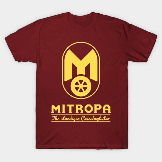 Mitropa logo - your constant travel companion (yellow) T-Shirt by GetThatCar